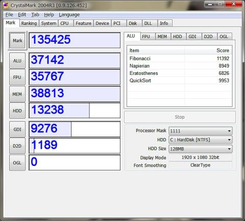 i3-2100Tベンチマーク