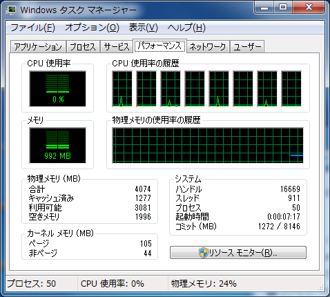 タスクマネージャ