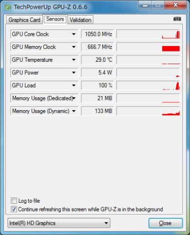 GPU-Z(モニター表示)