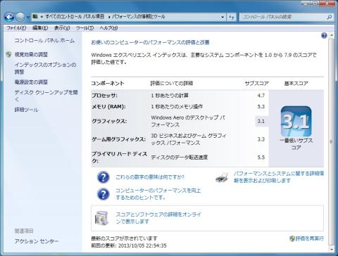 メモリ2GB×2のWEI