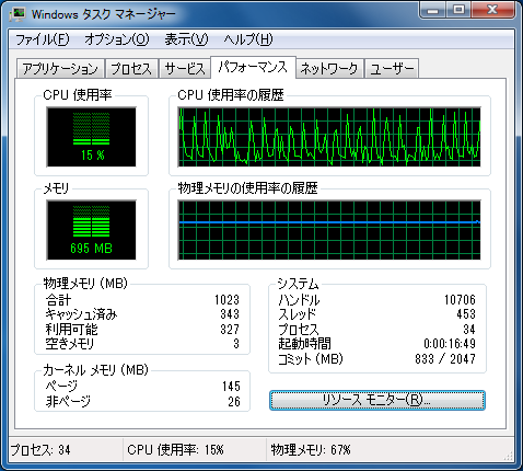 タスクマネージャ