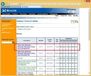 Realtekのドライバ公開画面