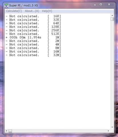 Super-Pi結果 (Core i7 920 3.2GHz)