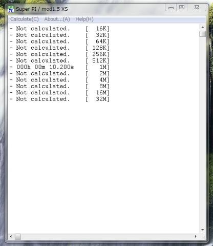 Super-Pi結果 (Core i7 3930K 3.2GHz)