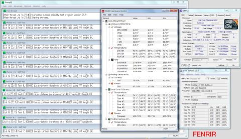 FENRIR i7-980X OC prime95 30分負荷温度