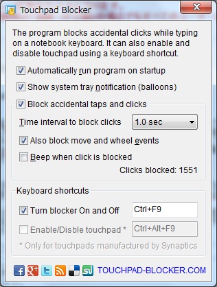 Touchpad Blocker