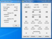 3DMark Vantageベンチマーク実行時のCPU/GPU温度