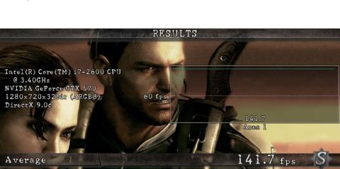 バイオハザード5 DX9 ベンチマーク結果