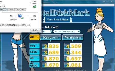 NAS 無線LAN 速度