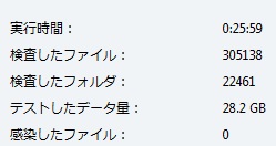Avast! Cドライブスキャン終了速度 PQI SSD