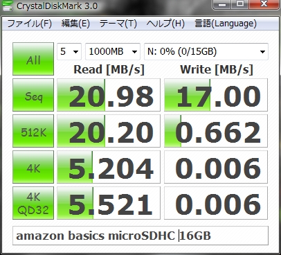amazon micro sdhc ベンチ