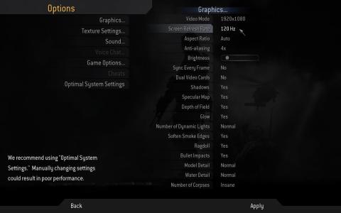 Call of Dutyシリーズではこの様に設定項目があります。