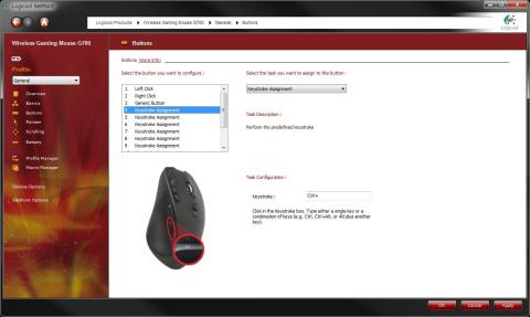 13個のボタンにキーストロークやショートカットを割り当て出来る。