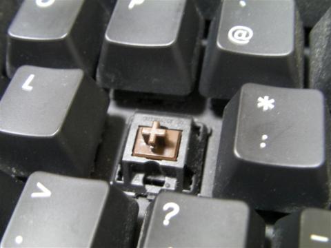 冒頭で述べた通り、通称「茶軸」と呼ばれるキースイッチ