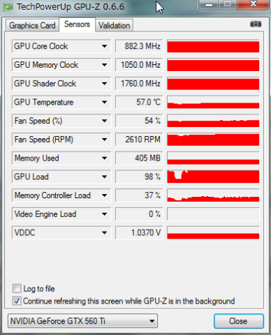MSI N560GTX-Ti Twin Frozr II OC 負荷時