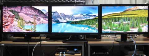 左:U2711、中:ZR2740w、右:GL2750HM