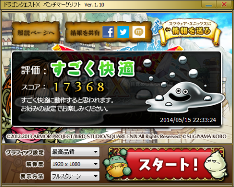 GTX 750 Ti OC / DQ10ベンチ