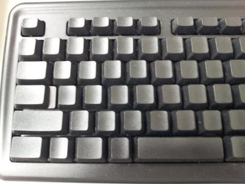 写真1:印字なしキーボード