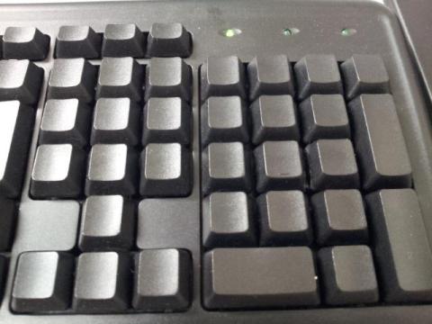 写真2:印字なしキーボード