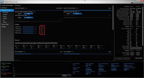 Intel Extreme Tuning Utility設定画面