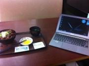 サービスエリアで。フリースポットで接続しました。