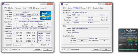 何故かCoreTempにはCore i7 2700として認識されている。