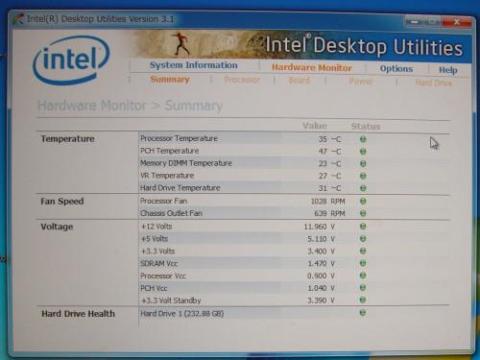 DesktopUtilitiesで表示される情報の一例