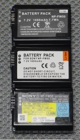 バッテリー三種類