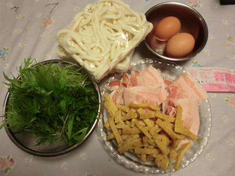 おうどんの材料