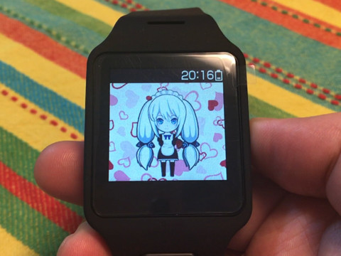 スリープ前の待受け画面